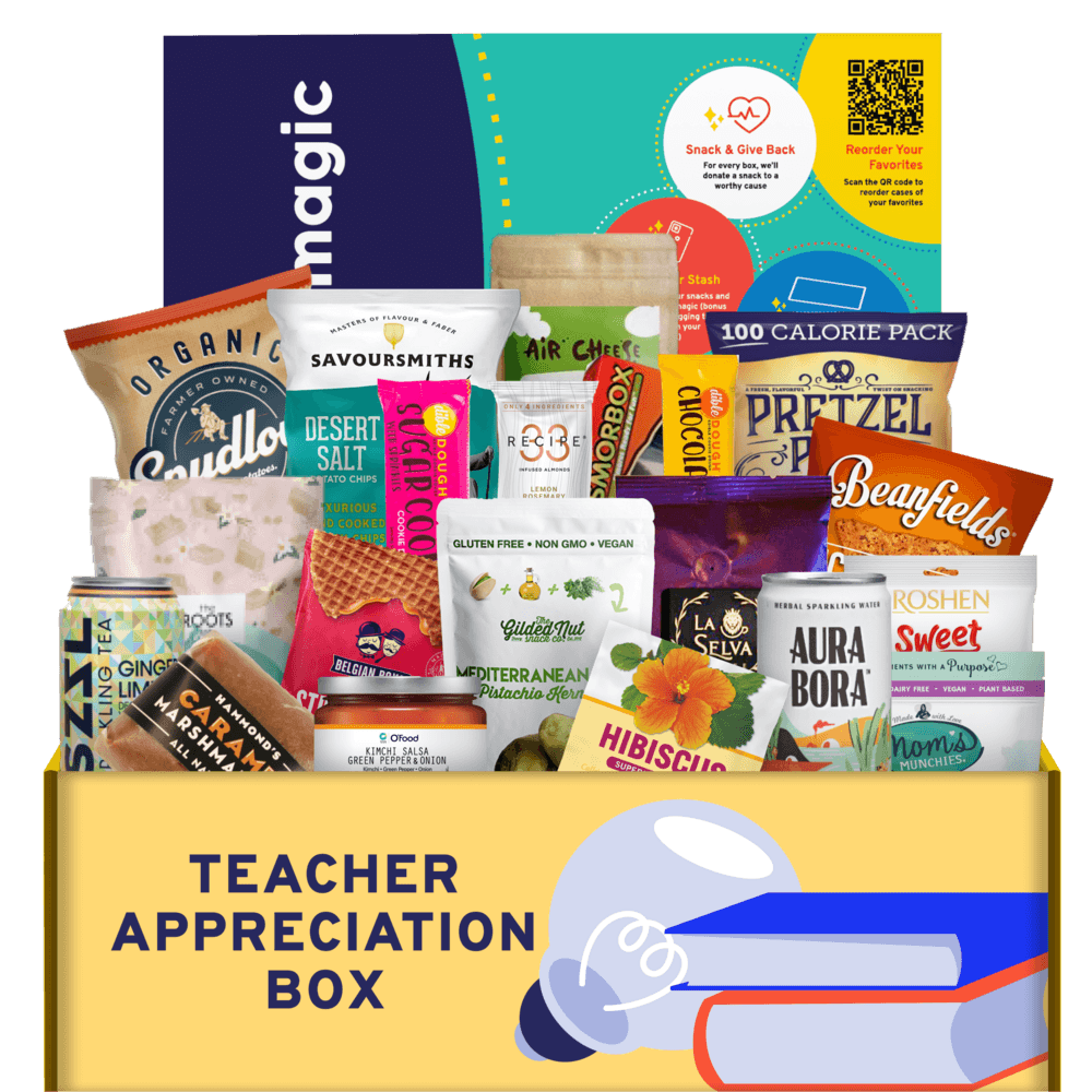 Teacher Appreciation Box from SnackMagic is a great gift for World Teacher Day