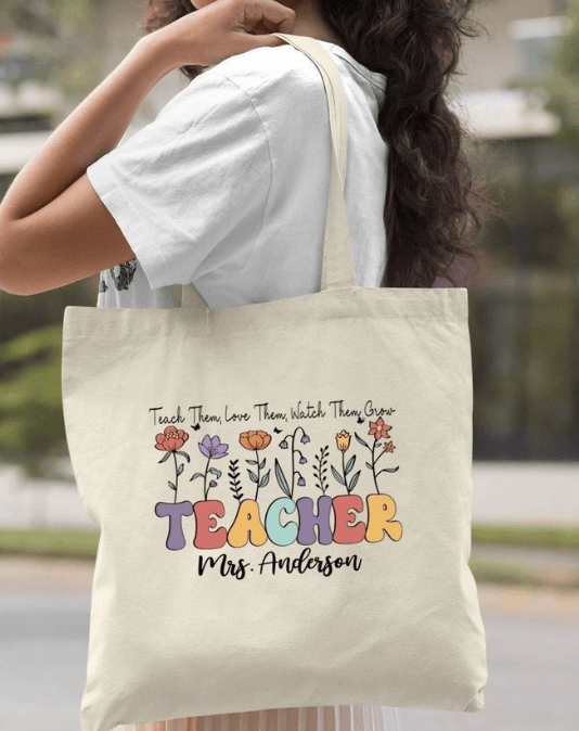 custom tote bag for teachers