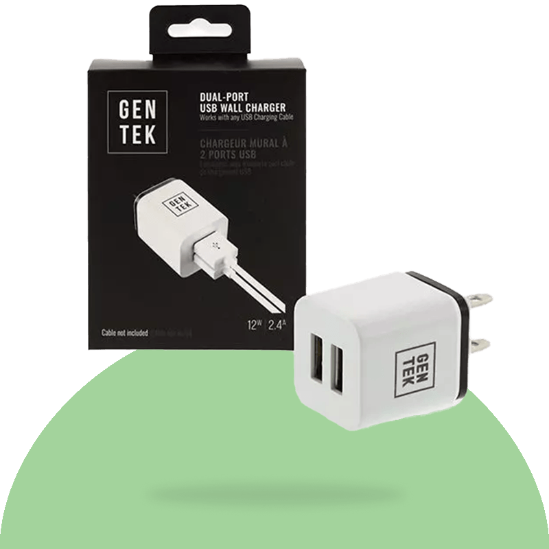 A USB wall charger, an easy and convenient retirement gift for a man. 