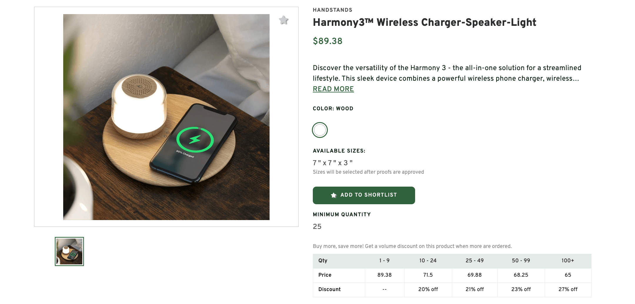 Wireless Charger-Speaker-Light