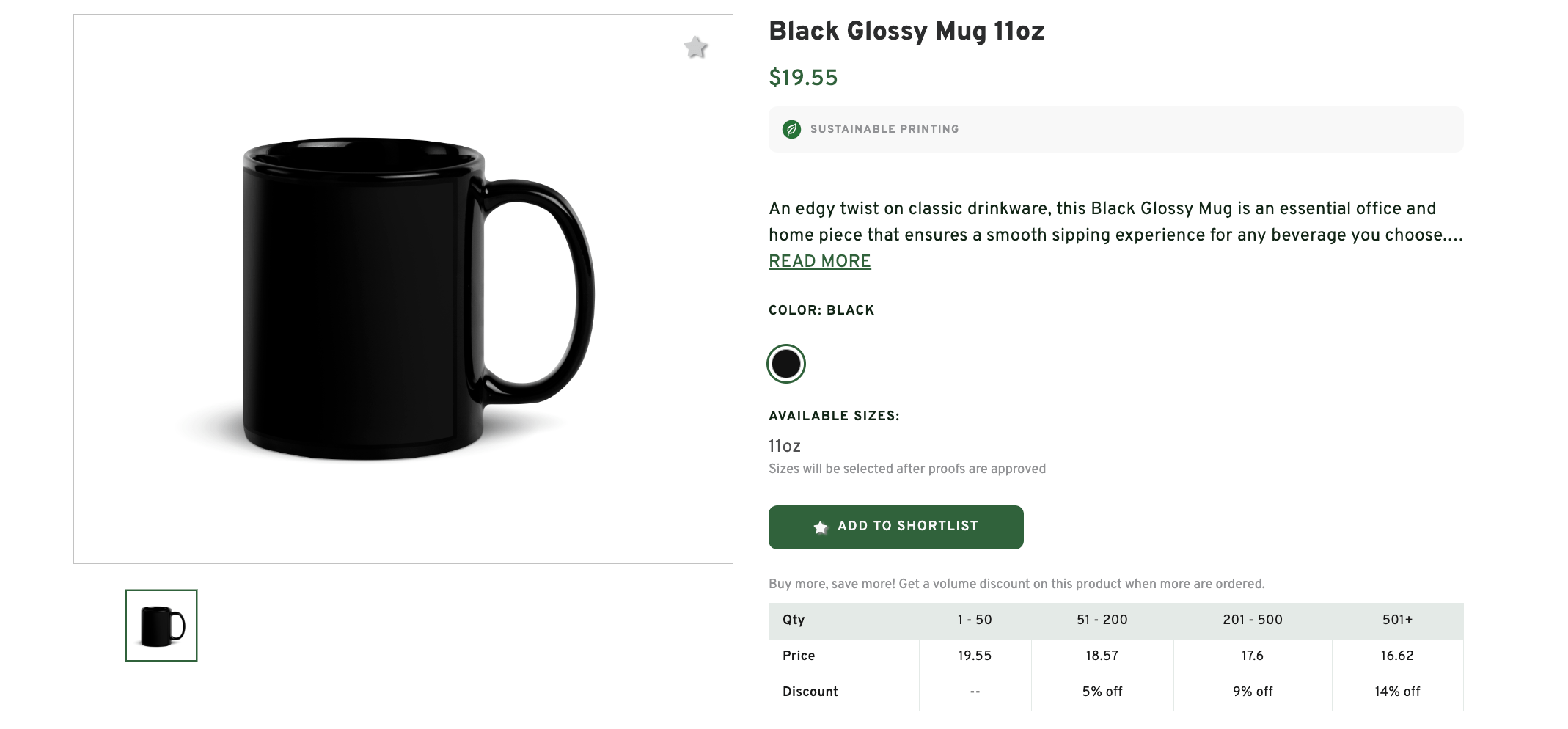 Black Glossy Mug