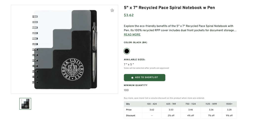 Branded Notebook & Pen