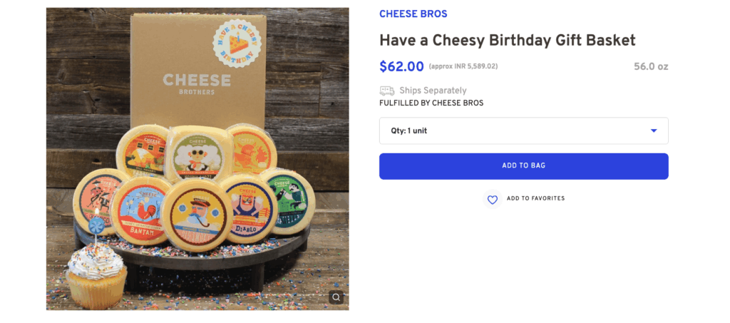 Cheese Gift Basket