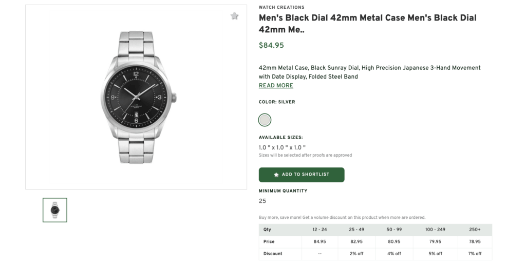 Men's Black Dial Watch