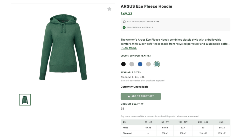 ARGUS Eco Fleece Hoody