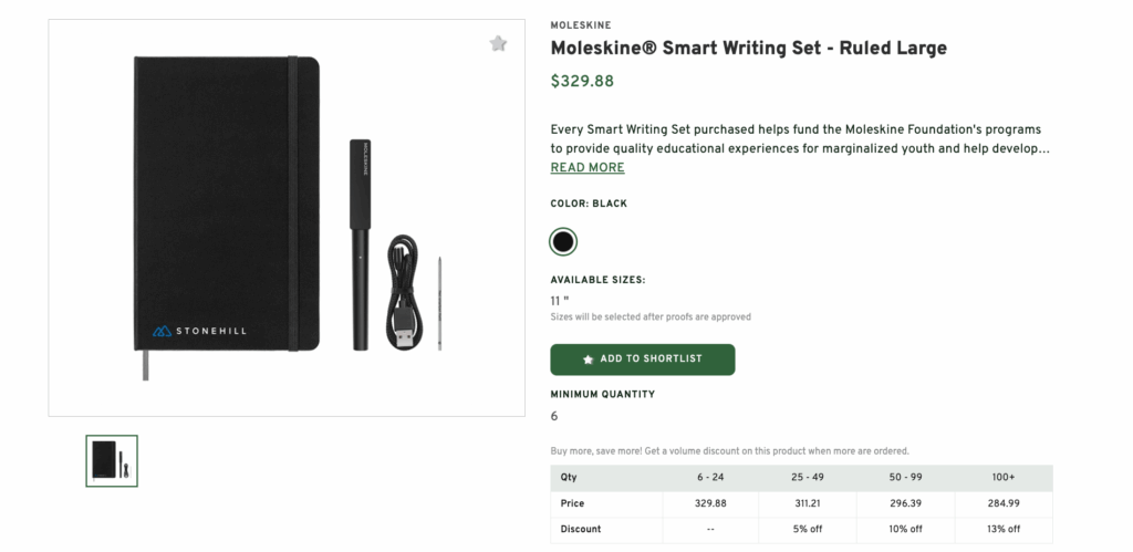 Moleskine Smart Writing Notebook