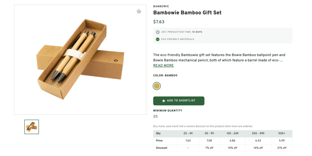 Eco-Friendly Bamboo Pen Set