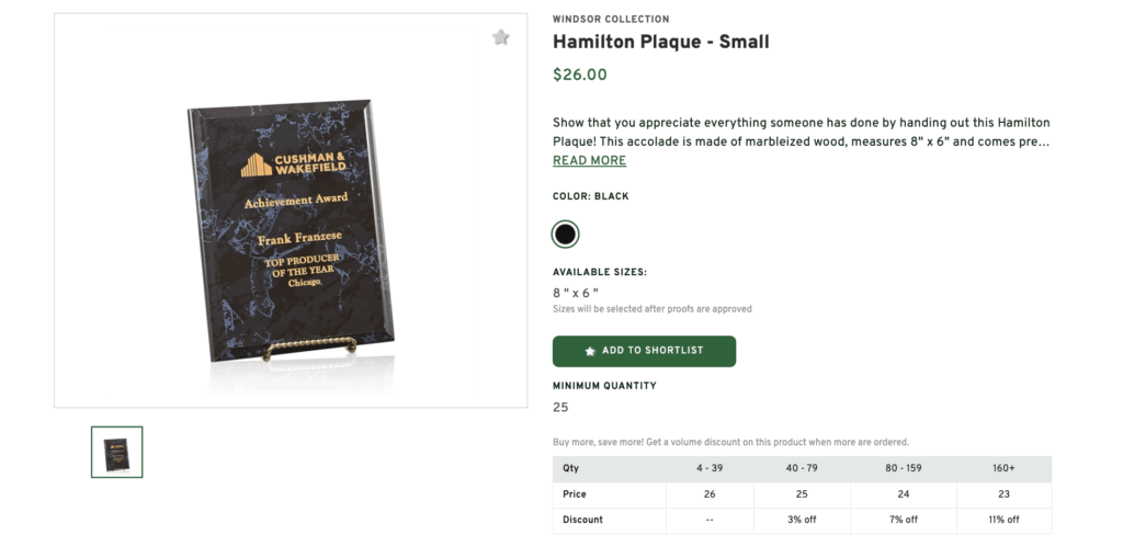 Custom Recognition Plaques