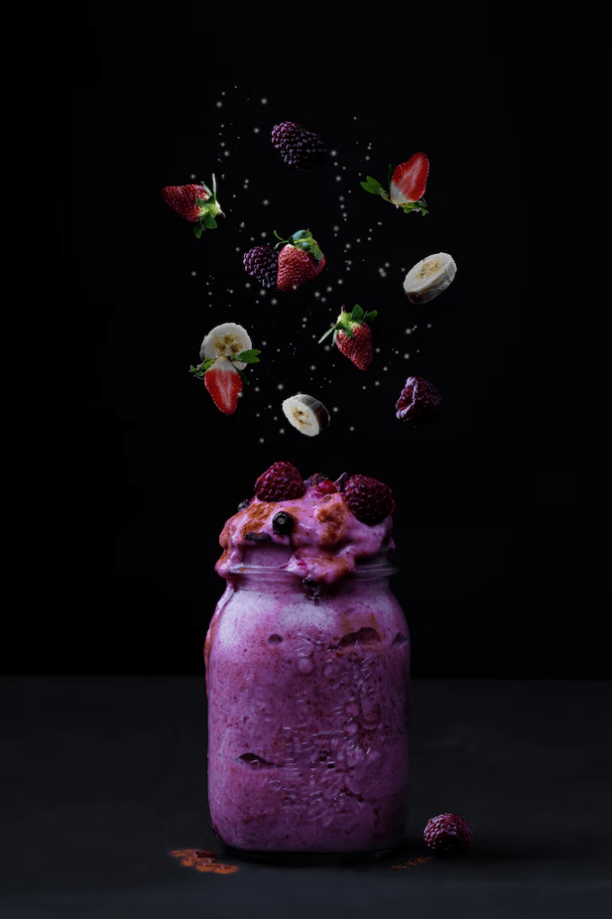 Smoothie with fresh fruit