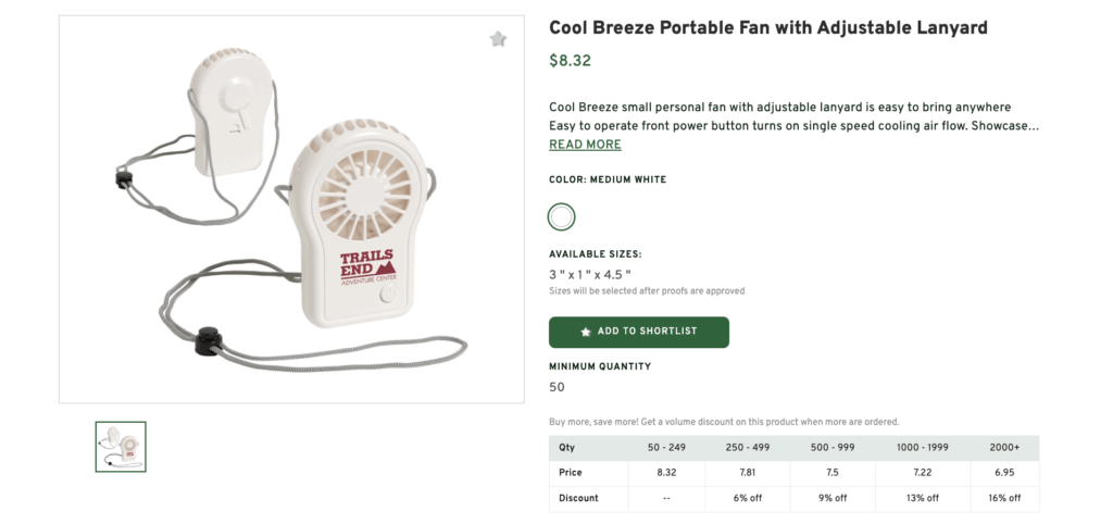 Portable Hand Fan with Holder