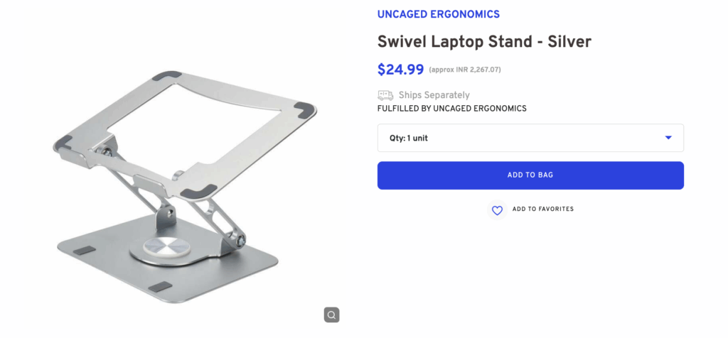 A Soundance Laptop Stand