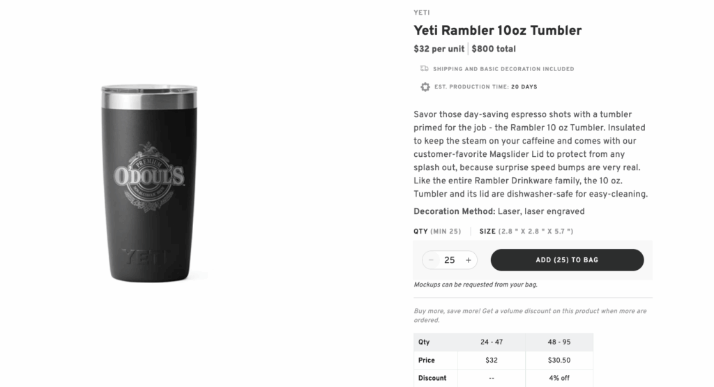 Yeti Rambler 10oz Tumbler