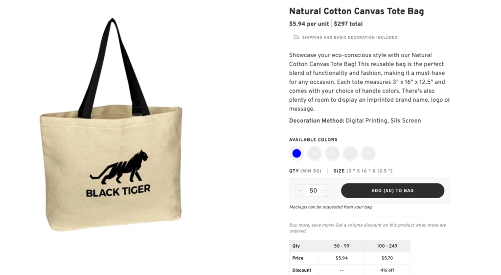 Customizable Canvas Tote Bag