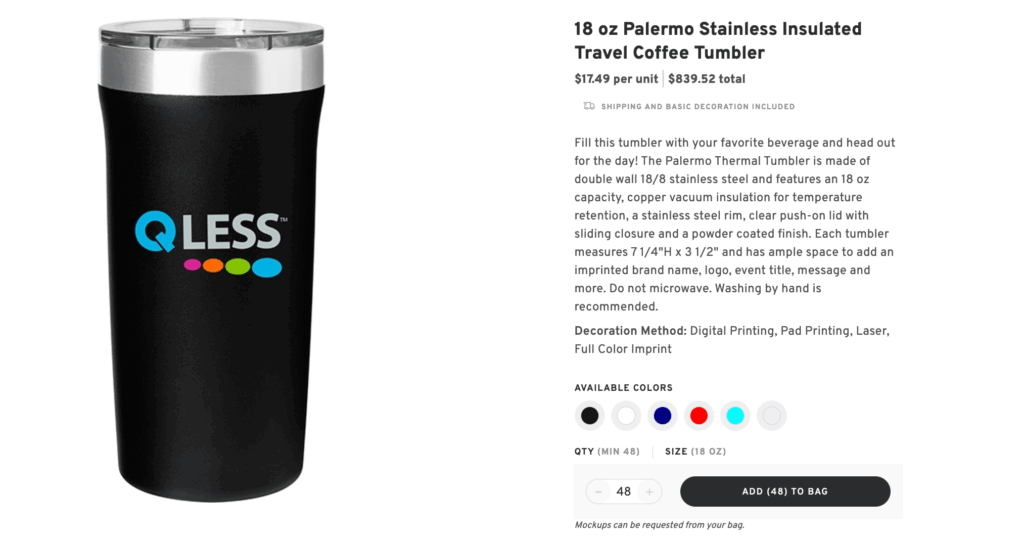 Insulated Coffee Tumbler with Logo