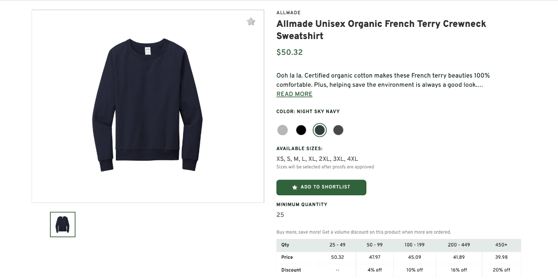 Unisex Organic French Terry Crewneck Sweatshirt