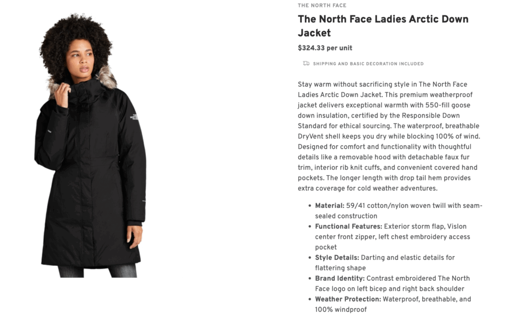 Ladies' Arctic Down Jacket