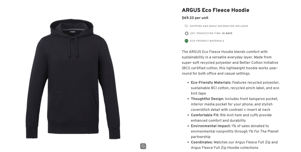 ARGUS Eco Fleece Hoodie