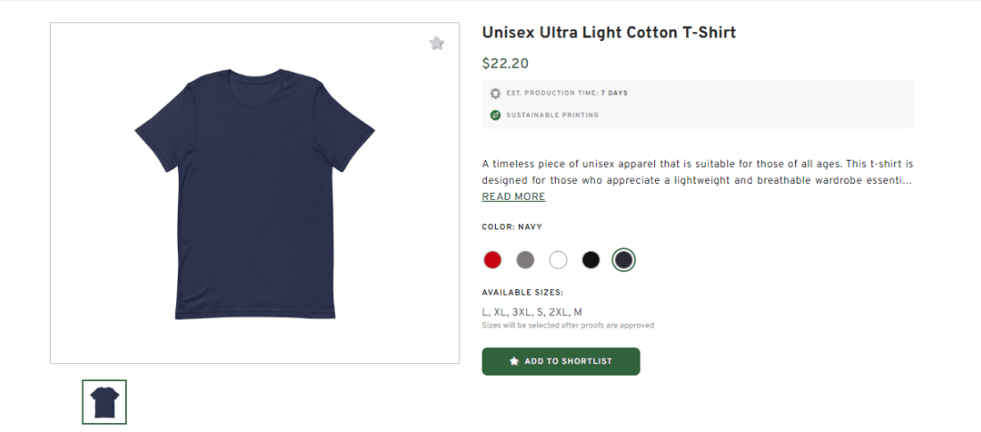 Unisex Ultra Light Cotton T-Shirt