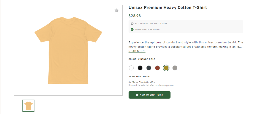 Unisex Premium Heavy Cotton T-Shirt