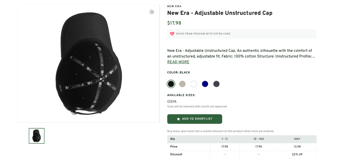 New Era Unstructured Cap