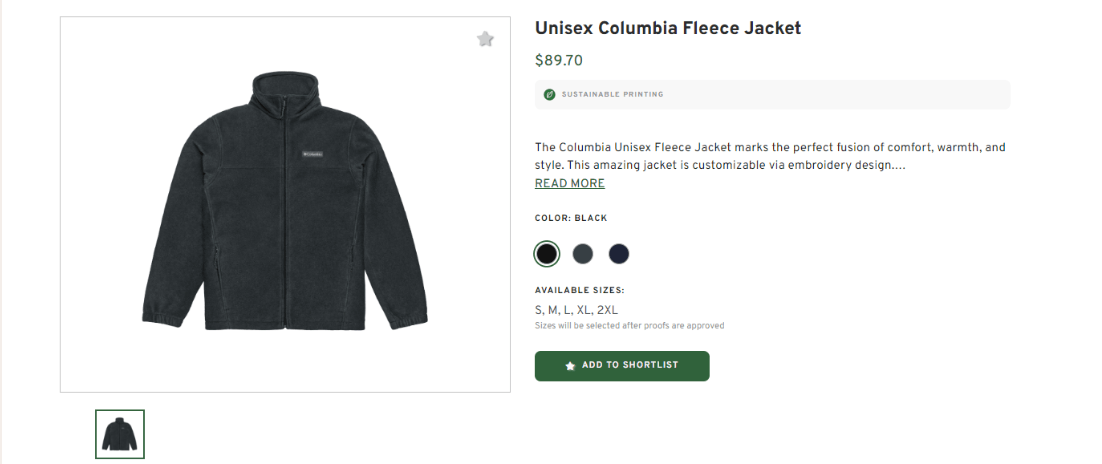 Unisex Columbia Fleece Jacket