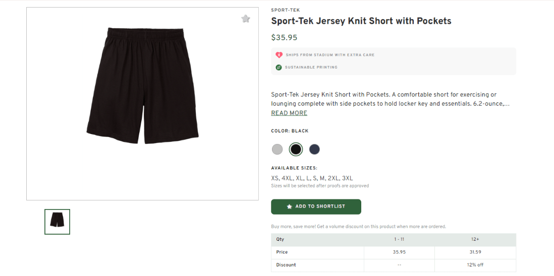 Sport-Tek Short with Pockets