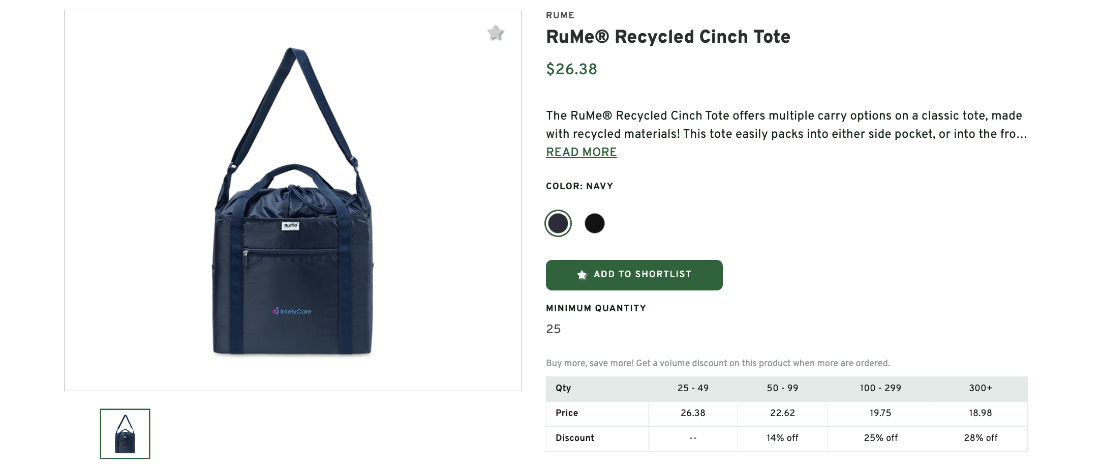 RuMe Recycled Cinch Tote