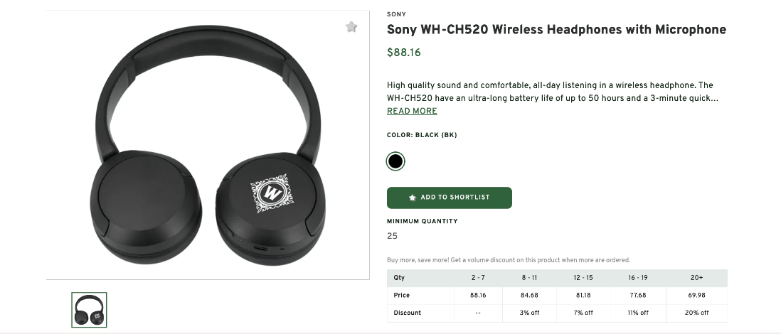 Sony Wireless Headphones with Microphone