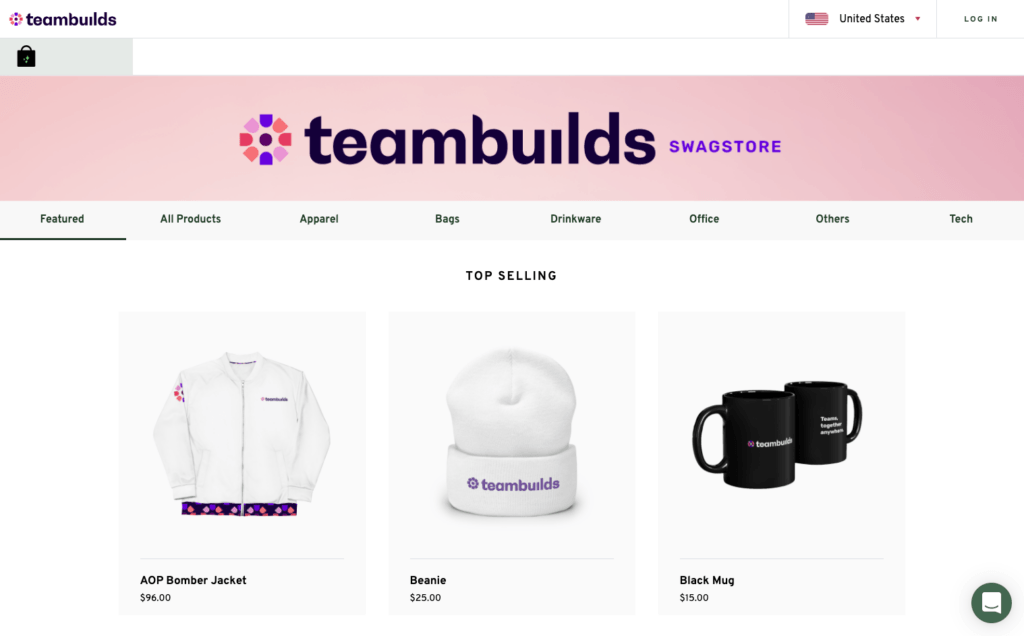 teambuilds swag store for virtual team building events