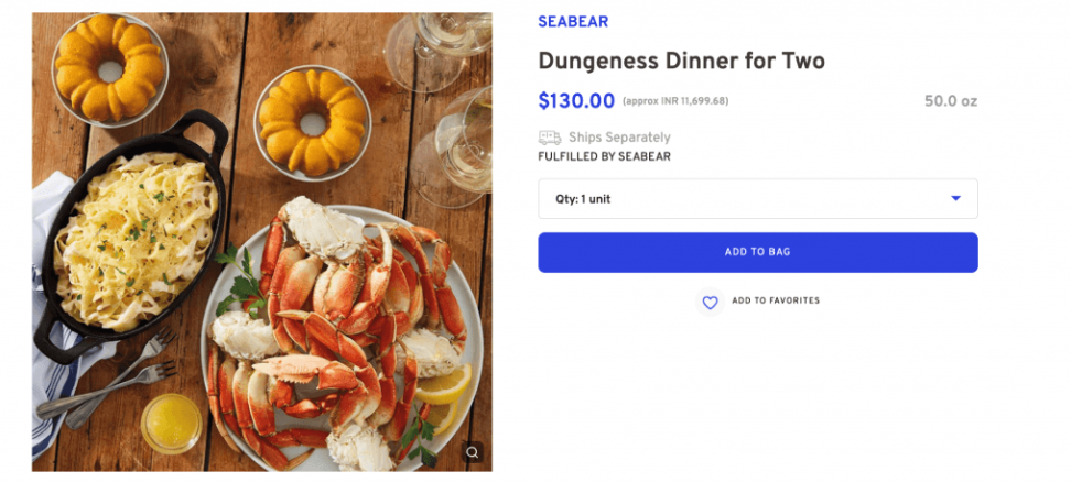 Dungeness Dinner for Two