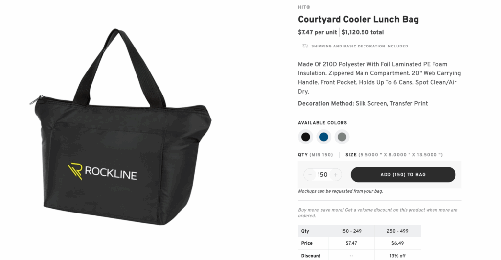 Reusable Branded Lunch Tote