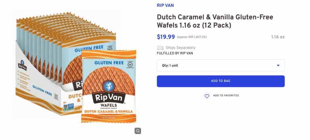 Dutch Caramel & Vanilla Gluten-Free Wafels