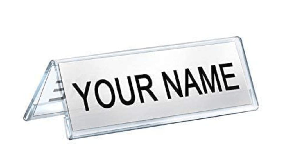 Inspirational desk plaque