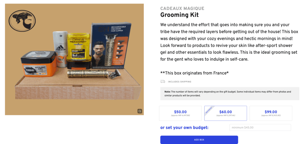 Grooming Gift Box