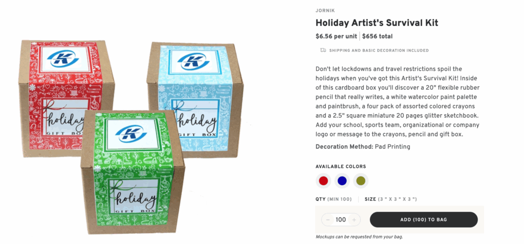 Holiday Artist's Survival Kit