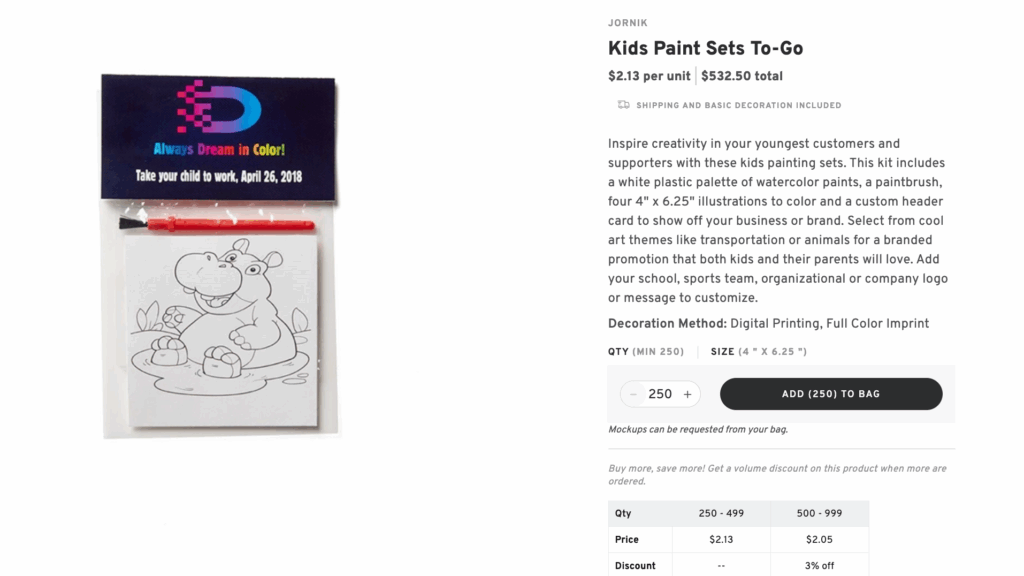 Kids Watercolour Paint Sets To-Go