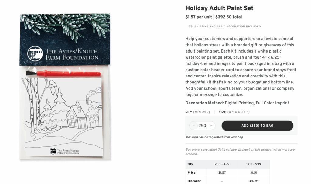 Holiday Adult Paint Set