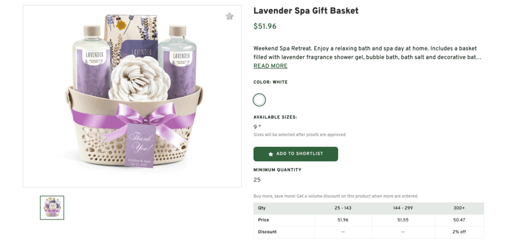 Lavender Spa Basket