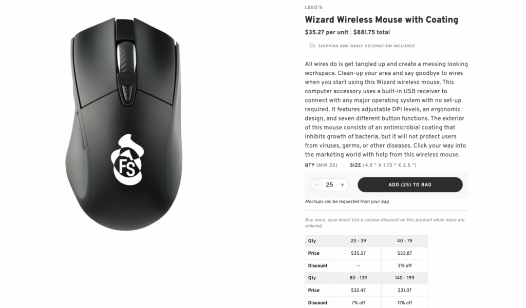 Red, White & Blue Wireless Mouse