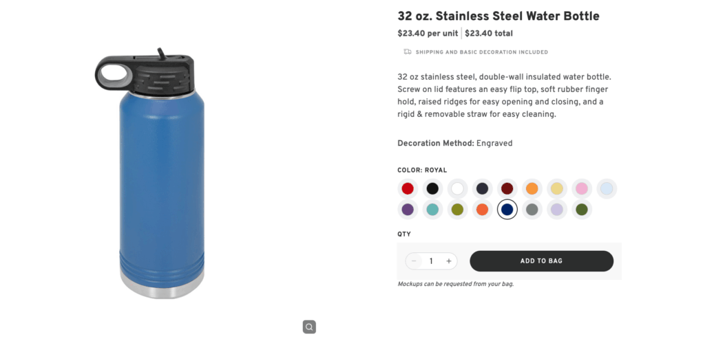 Patriotic Stainless Steel Water Bottle