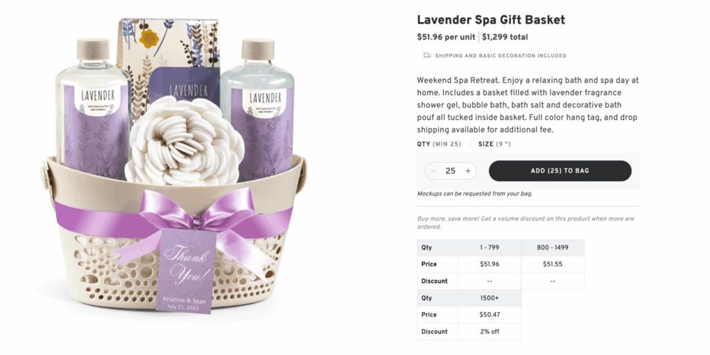 Lavender Spa Gift Basket