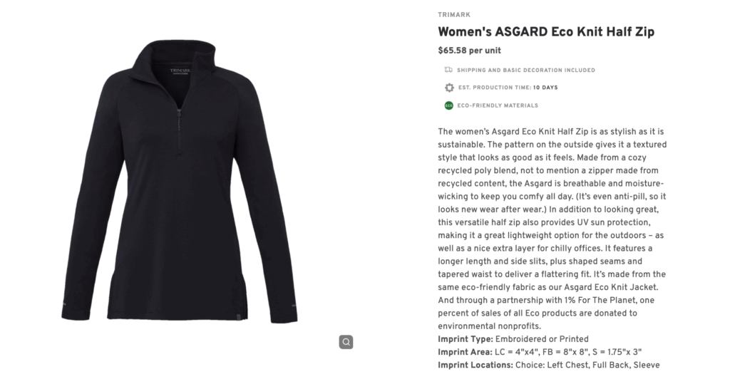 Women's ASGARD Eco Knit Half Zip