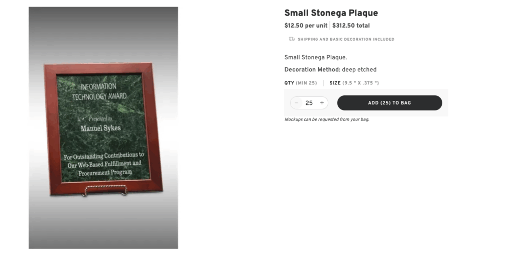 Custom Recognition Plaques or Certificates