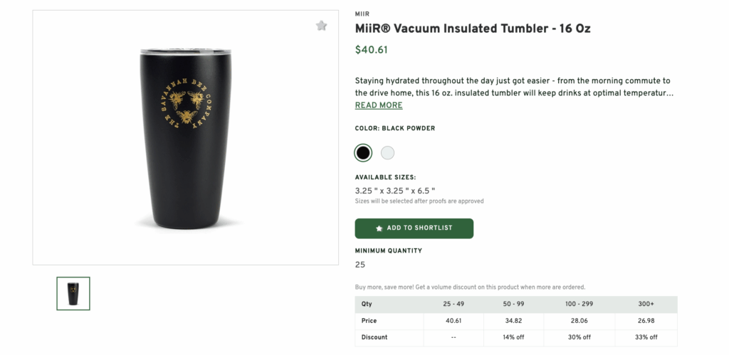 Coffee Tumblers with Company Logo