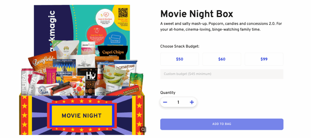 Movie Night Snack Box