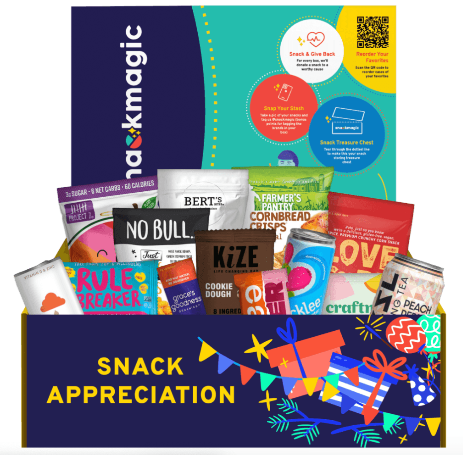 a curated box fro SnackMagic makes a great gift
