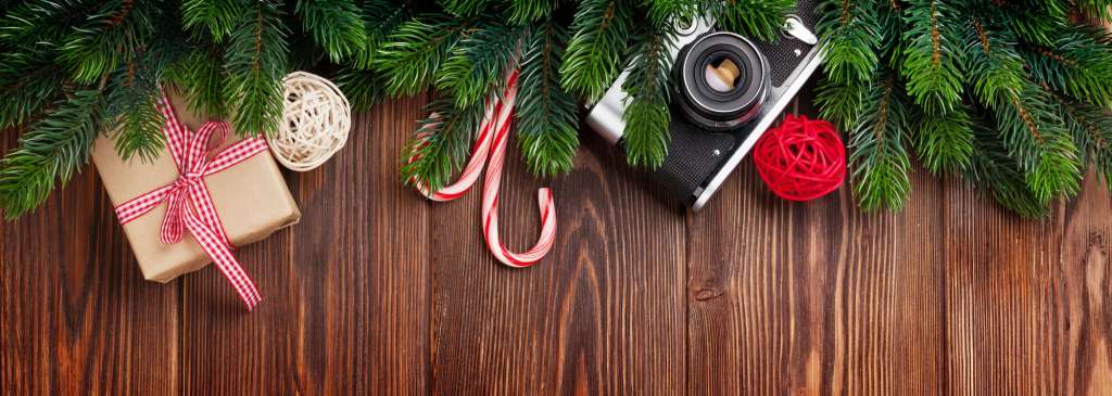 Christmas gift and camera