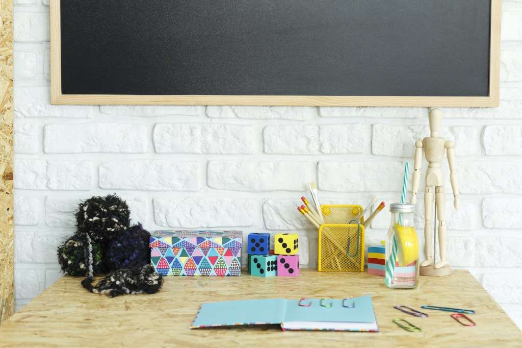 Colorful desk accessories