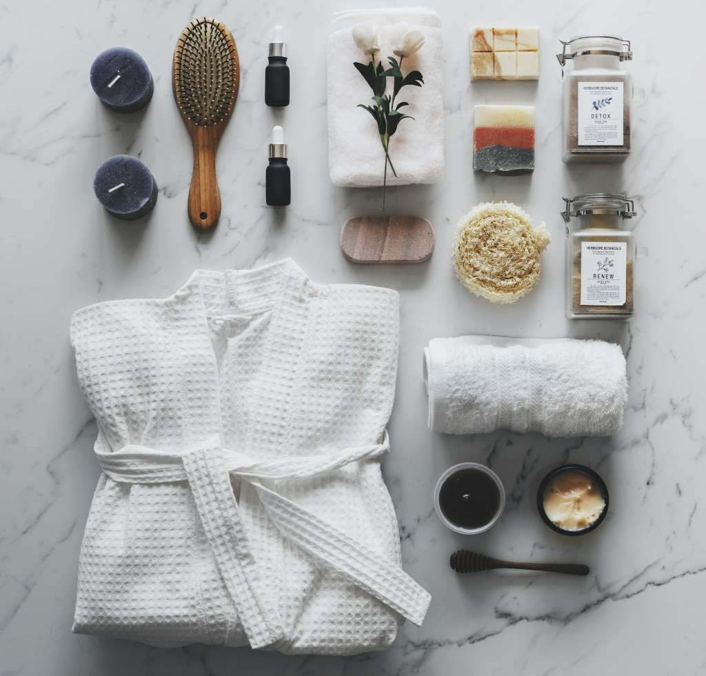 Bathrobe with gift set