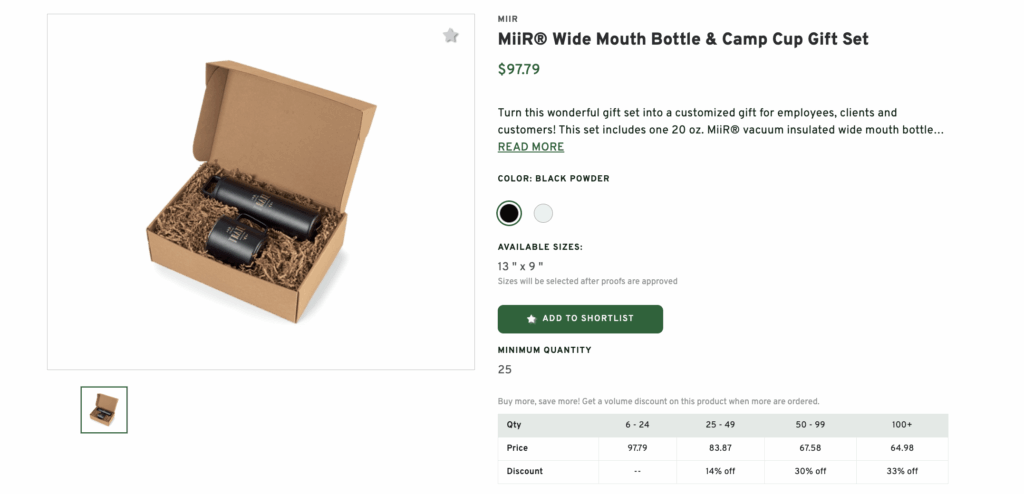 Wide Mouth Bottle & Camp Cup Gift Set